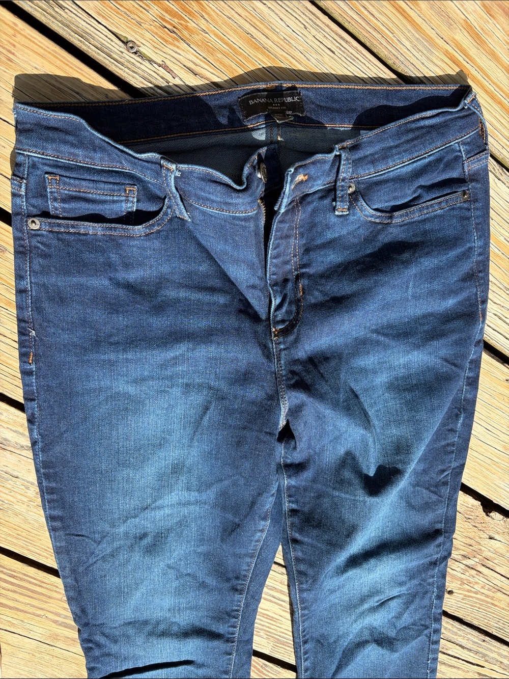 Banana Republic Factory Dark Indigo Skinny Jeans 31/12 - Picture 2 of 8